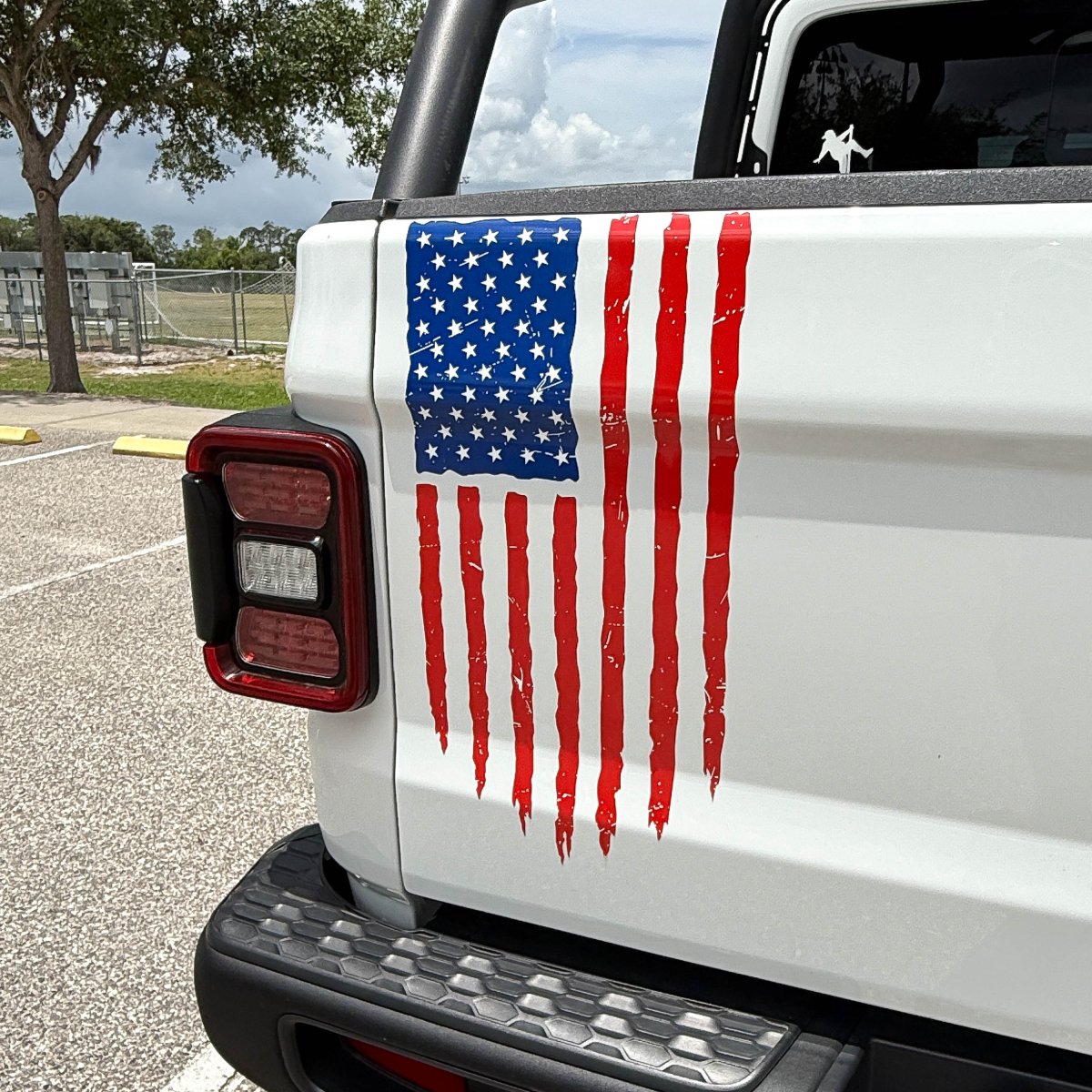 American Flag Tailgate Premium Vinyl Decal Fits RAM JEEP Chevy Ford Toyota