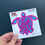 Pink and Key West Sea Turtle Sticker Decal - Tiny Wrapz