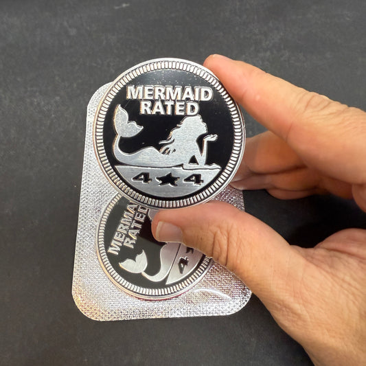 Mermaid Rated 4x4 Metal Badge For Jeep Wrangler Door Fender