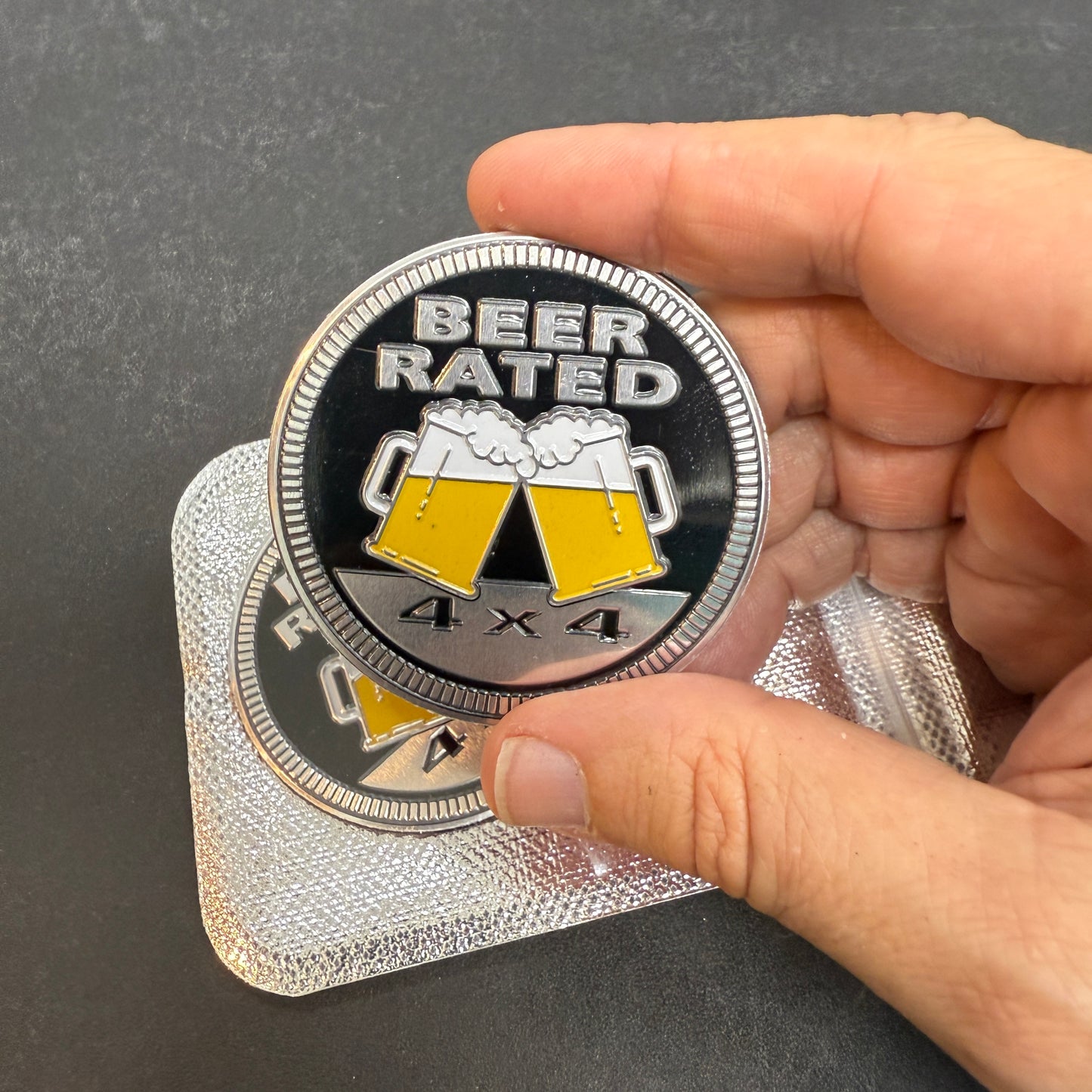 Beer Rated 4x4 Metal Badge For Jeep Wrangler Door Fender