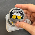 Beer Rated 4x4 Metal Badge For Jeep Wrangler Door Fender - Tiny Wrapz