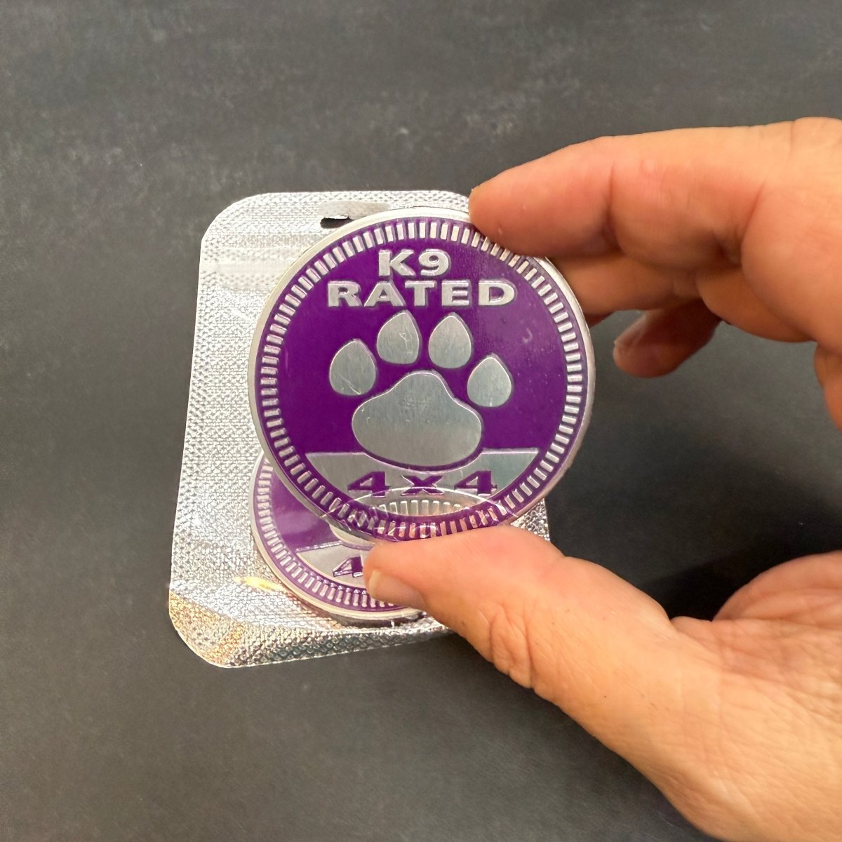 K-9 Rated 4x4 Metal Badge For Jeep Wrangler Door Fender - Tiny Wrapz