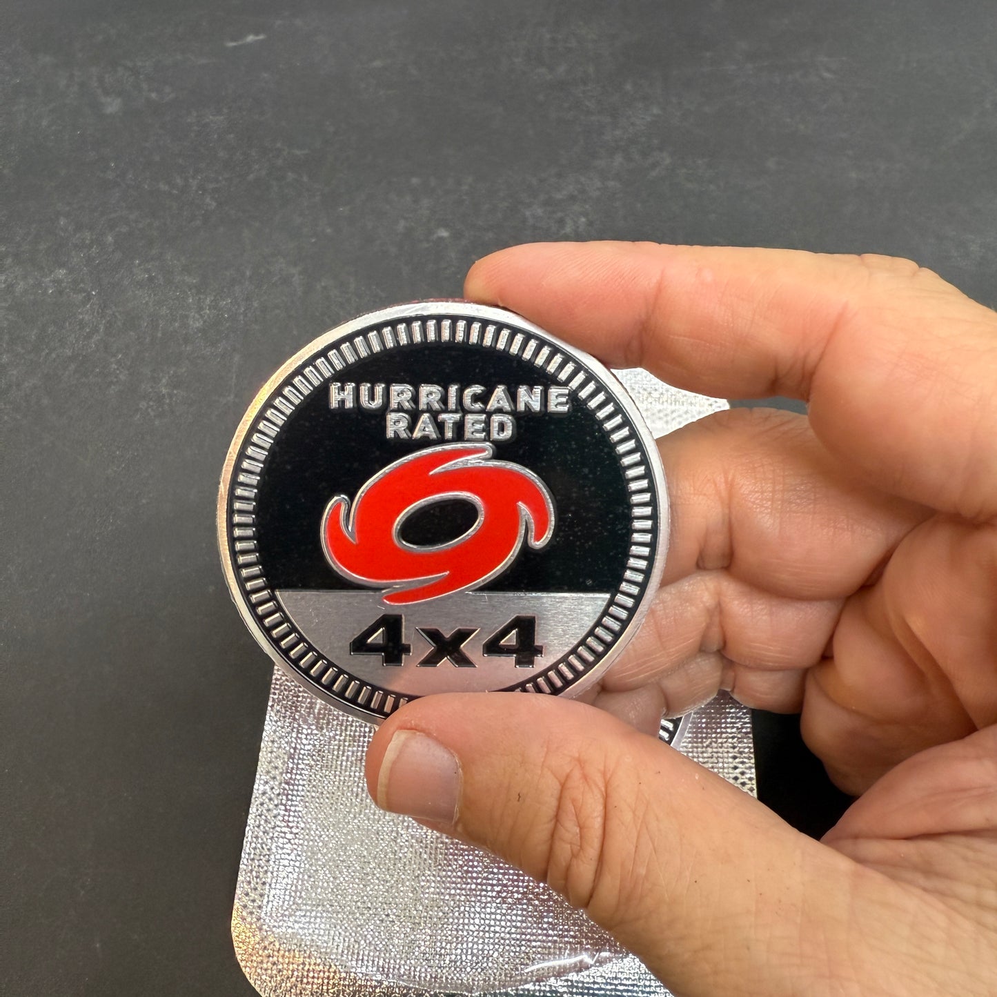 Hurricane Rated 4x4 Metal Badge For Jeep Wrangler Door Fender