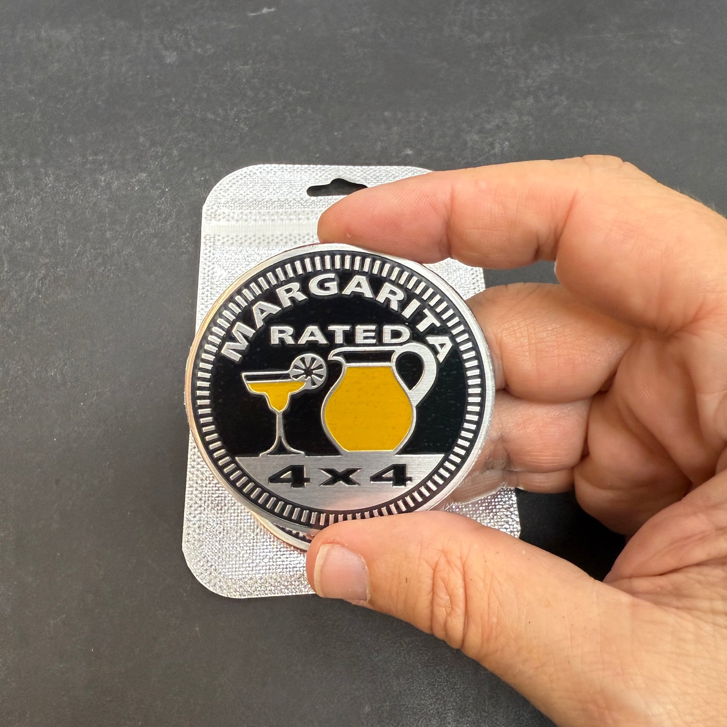 Margarita Rated 4x4 Metal Badge For Jeep Wrangler Door Fender