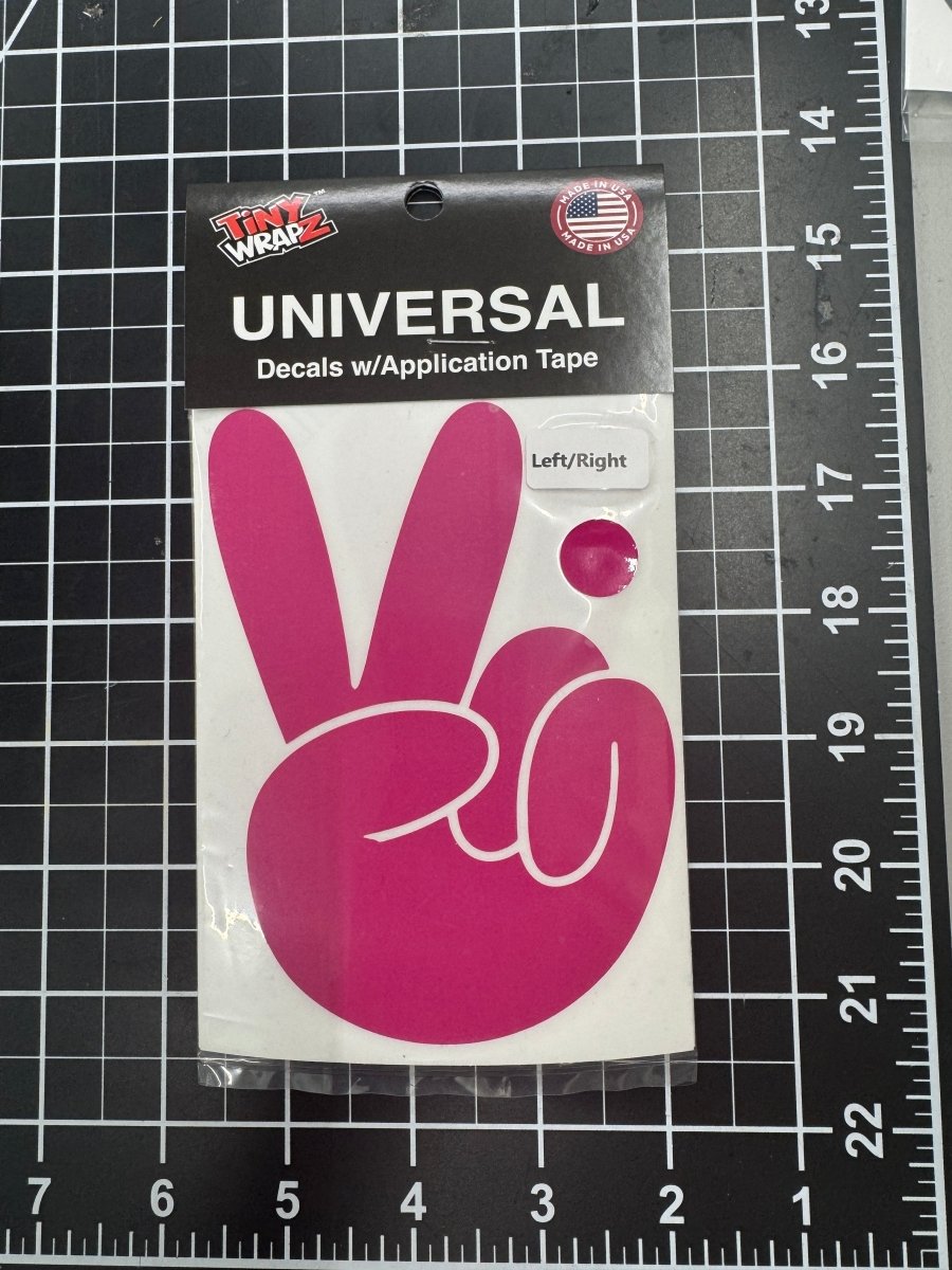 Magenta Peace Wave Left & Right Mirrors Vinyl Decals Fits All Jeeps