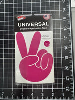 Magenta Peace Wave Left & Right Mirrors Vinyl Decals Fits All Jeeps