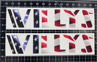Jeep Hood Decals Willys Red Whit Blue American Flag - Tiny Wrapz