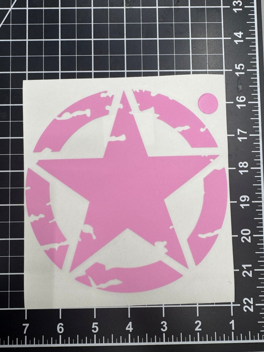 Distressed Star Satin Soft Pink - Tiny Wrapz
