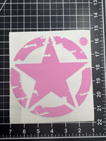 Distressed Star Satin Soft Pink - Tiny Wrapz