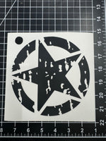Distressed Star Matte Black - Tiny Wrapz