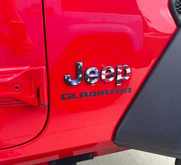 Jeep Emblem Overlay Decals - American Flag