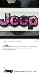Jeep Emblem Overlay Decals - Pink Sunset - Tiny Wrapz
