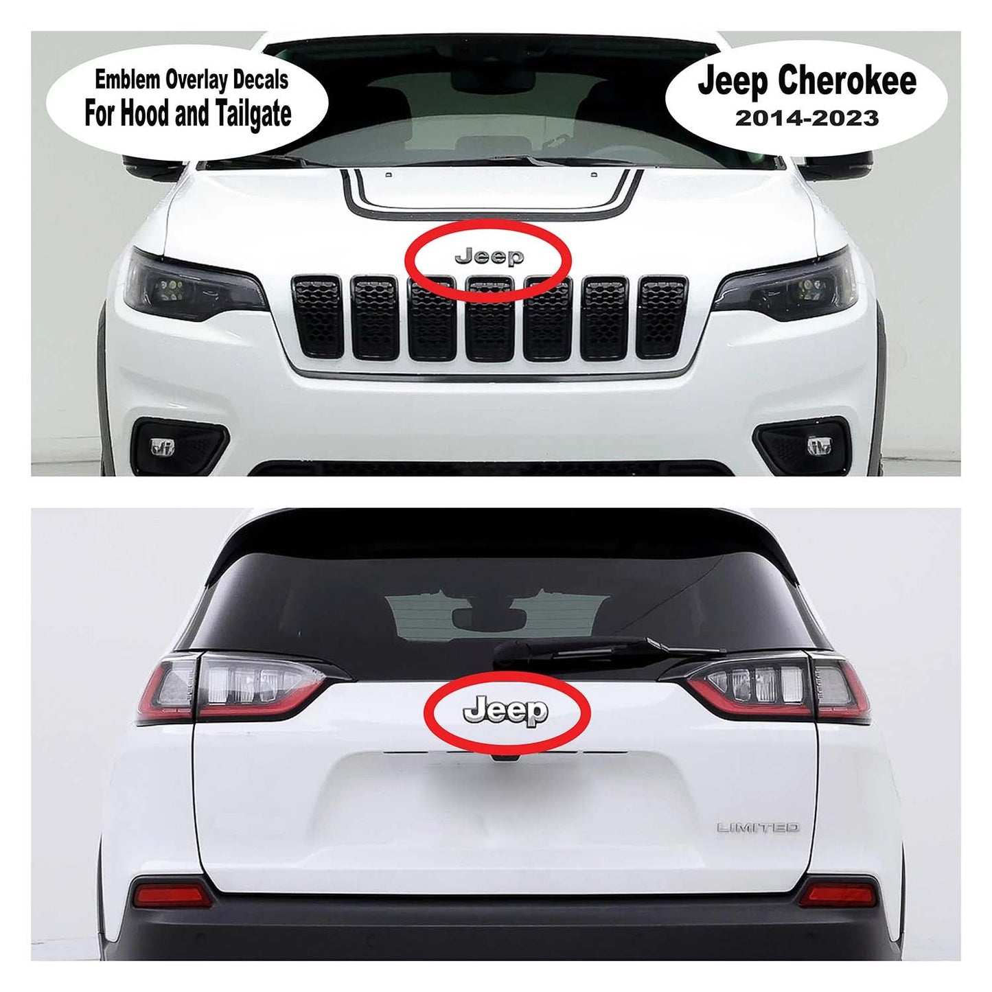 Jeep Emblem Overlay Decals - Christmas Wrapping