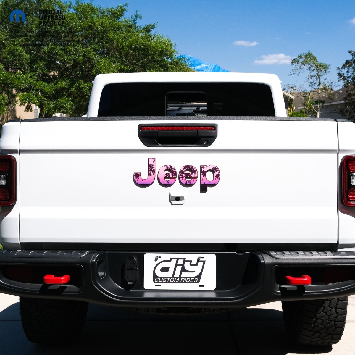 Jeep Emblem Overlay Decals - Pink Sunset - Tiny Wrapz