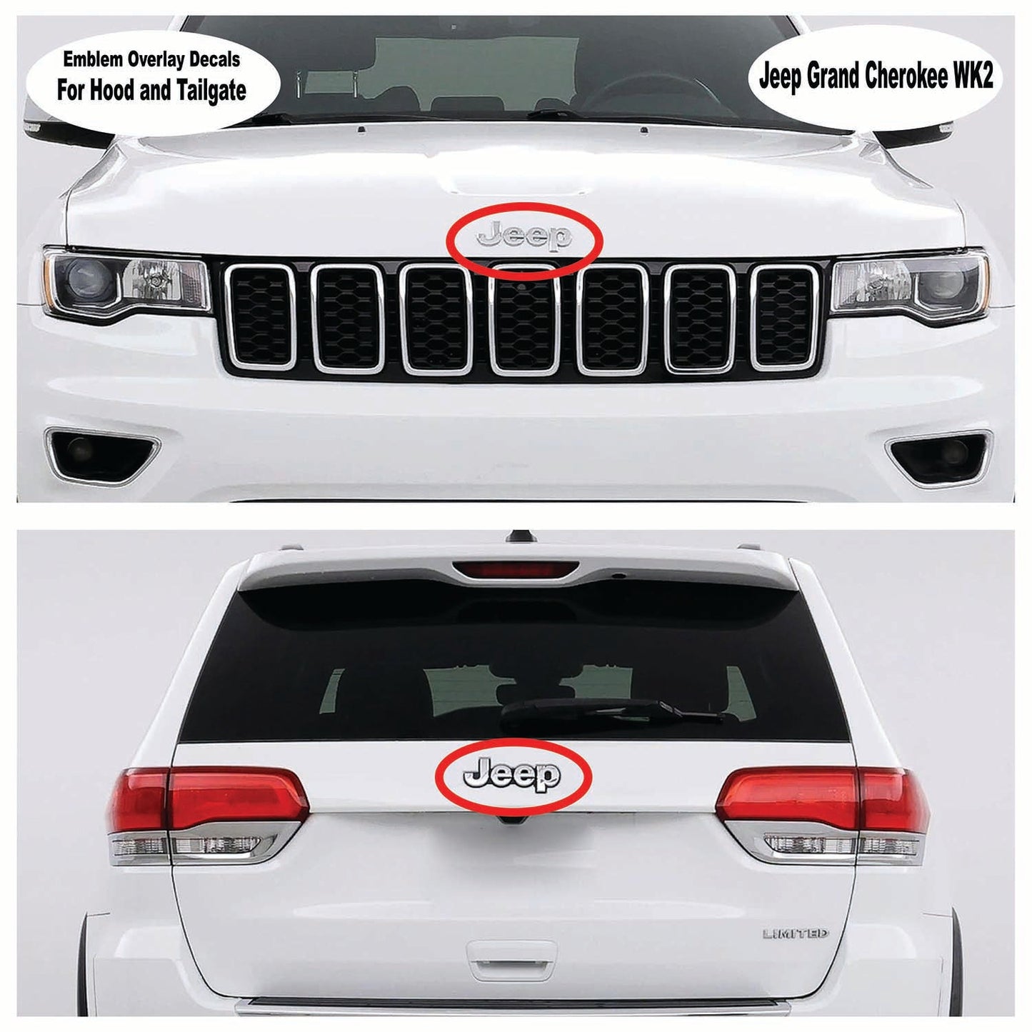 Jeep Emblem Overlay Decals - Fall Leaves