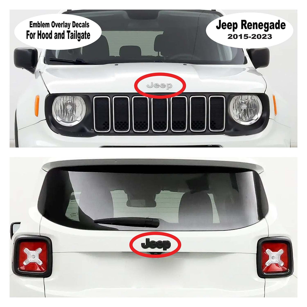 Jeep Emblem Overlay Decals - Fall Leaves