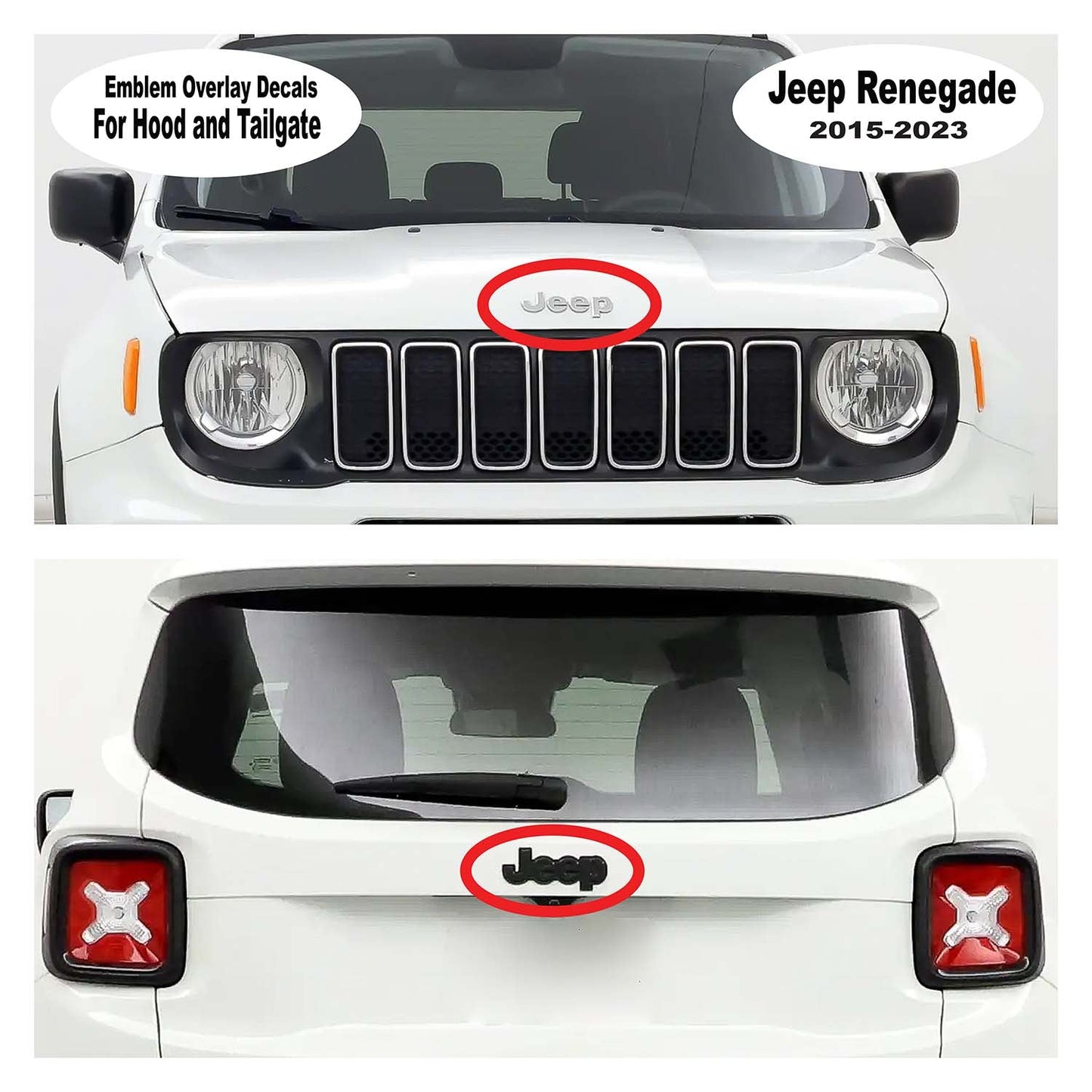 Jeep Emblem Overlay Decals - Fall Leaves