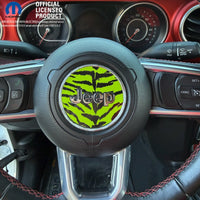 Jeep Wrangler JL Gladiator Steering Wheel Circle Green Tiger Vinyl Decal Sticker - Tiny Wrapz