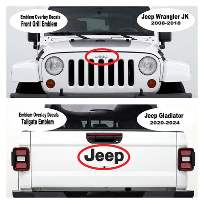 Jeep Emblem Overlay Decals - Christmas Wrapping