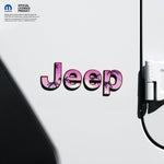 Jeep Emblem Overlay Decals - Pink Sunrise - Tiny Wrapz