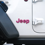 Jeep Emblem Overlay Decals - Dog Paws on Pink - Tiny Wrapz