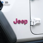 Jeep Emblem Overlay Decals - Dog Paws on Pink - Tiny Wrapz