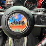 Jeep Wrangler JK Steering Wheel Circle Dolphin Sunset Vinyl Decal Sticker 2007-2017 - Tiny Wrapz