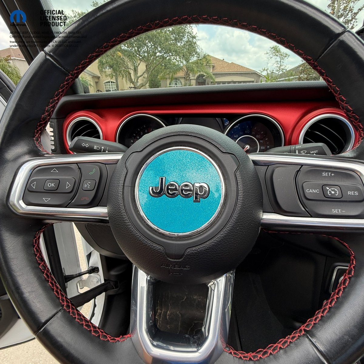 Jeep Wrangler JK Steering Wheel Circle Glitter Vinyl Decal Sticker 2007-2017 - Tiny Wrapz