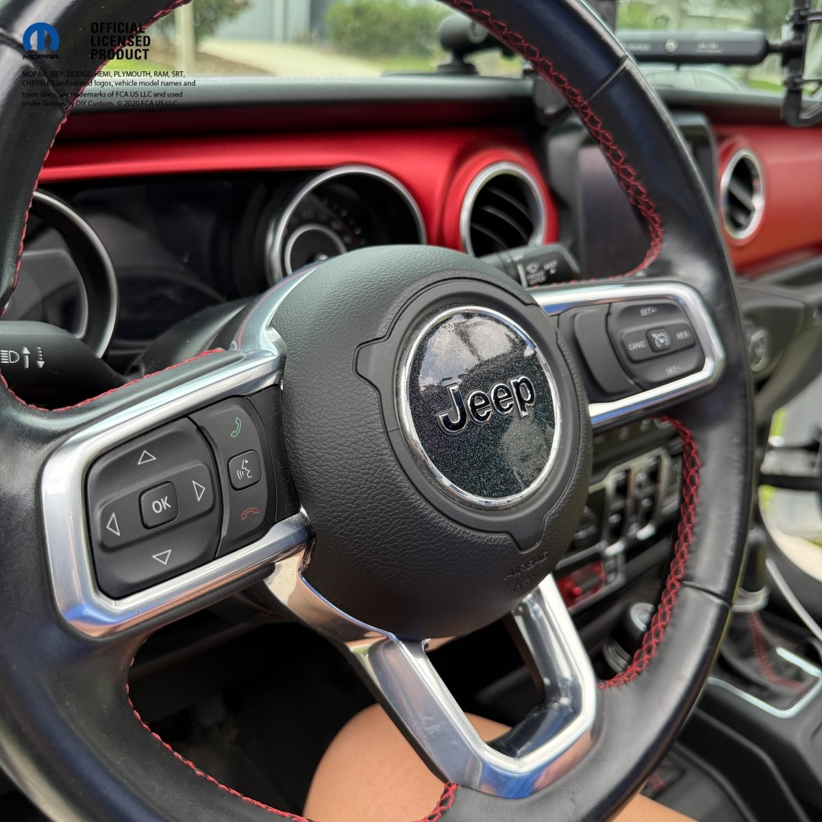 Jeep Wrangler JK Steering Wheel Circle Glitter Vinyl Decal Sticker 2007-2017 - Tiny Wrapz