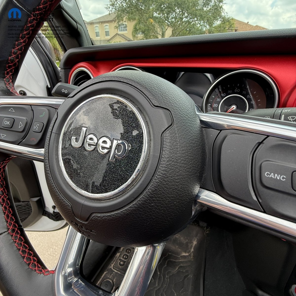 Jeep Wrangler JK Steering Wheel Circle Glitter Vinyl Decal Sticker 2007-2017 - Tiny Wrapz