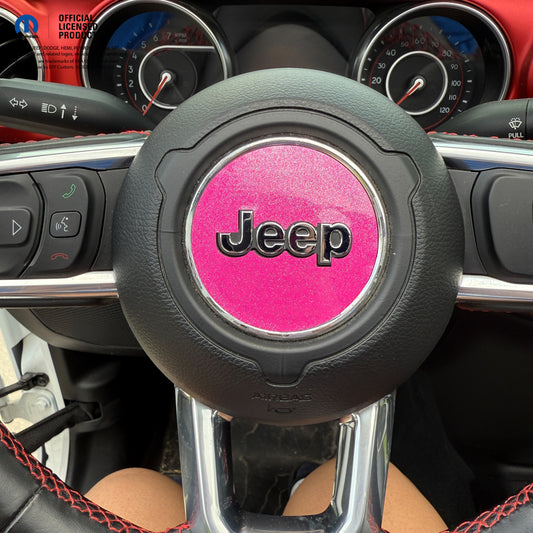 Jeep Wrangler JL Gladiator Steering Wheel Circle Glitter Vinyl Decal Sticker
