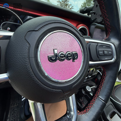 Jeep Wrangler JL Gladiator Steering Wheel Circle Glitter Vinyl Decal Sticker