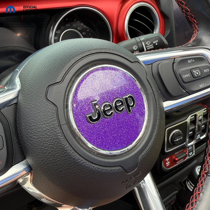 Jeep Wrangler JL Gladiator Steering Wheel Circle Glitter Vinyl Decal Sticker