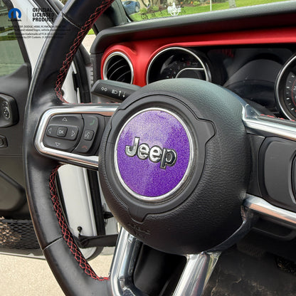 Jeep Wrangler JL Gladiator Steering Wheel Circle Glitter Vinyl Decal Sticker