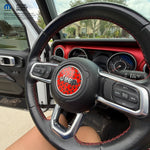 Jeep Wrangler JK Steering Wheel Circle Black and Red Dog Paws Vinyl Decal Sticker 2007-2017 - Tiny Wrapz