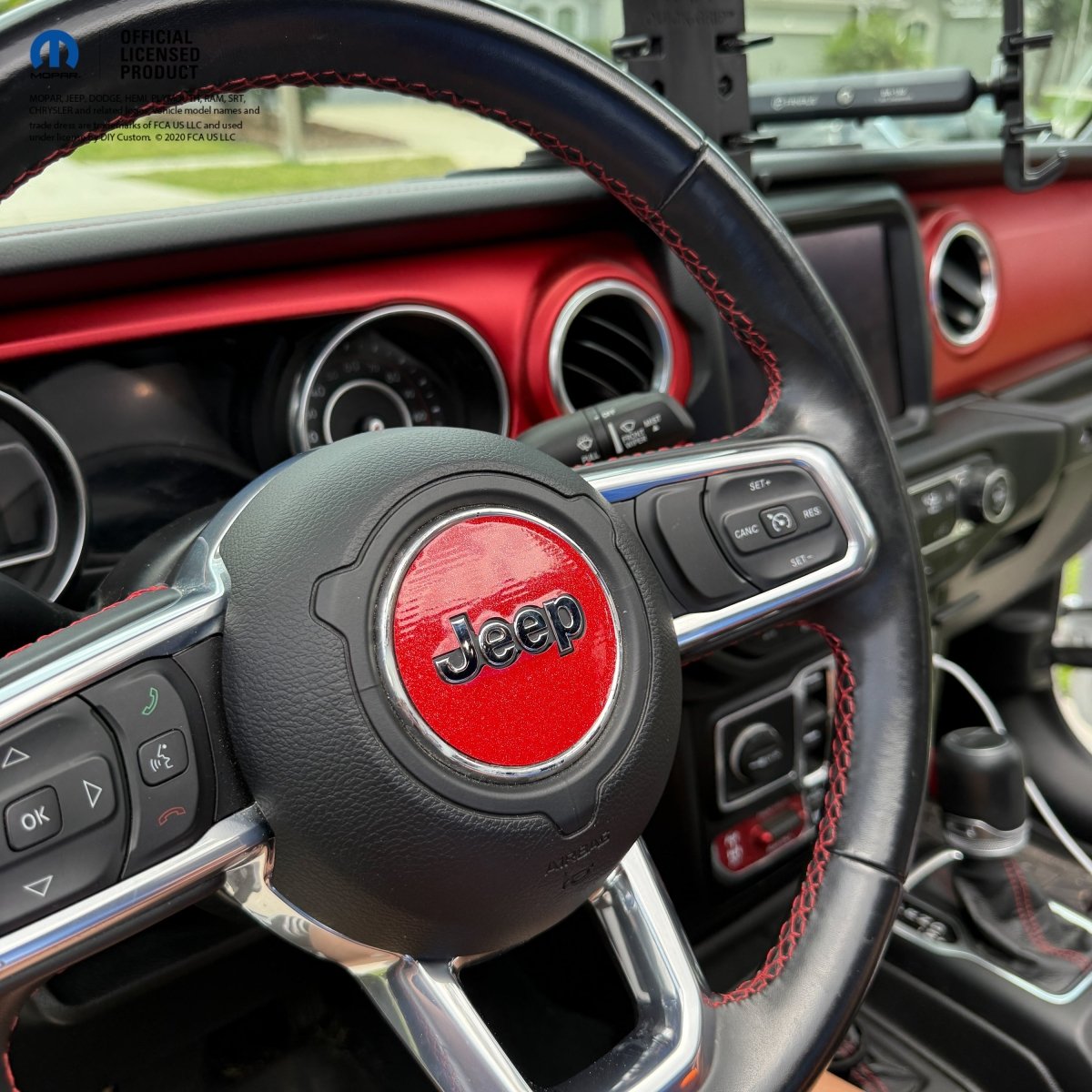 Jeep Wrangler JK Steering Wheel Circle Glitter Vinyl Decal Sticker 2007-2017 - Tiny Wrapz