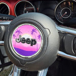 Jeep Wrangler JL Gladiator Steering Wheel Circle Pink Sunrise Vinyl Decal Sticker - Tiny Wrapz