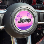 Jeep Wrangler JL Gladiator Steering Wheel Circle Pink Sunrise Vinyl Decal Sticker - Tiny Wrapz