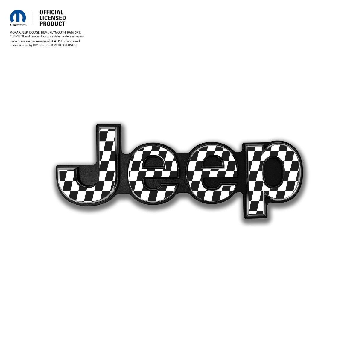Jeep Emblem Overlay Decals - Checkered Flag - Tiny Wrapz