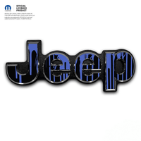 Jeep Emblem Overlay Decals - Dripping Blue - Tiny Wrapz