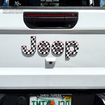 Jeep Emblem Overlay Decals - Checkered Flag Gladiator Tailgate Emblem - Tiny Wrapz