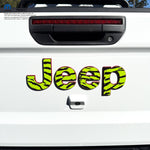 Jeep Emblem Overlay Decals - Green Tiger Print - Tiny Wrapz