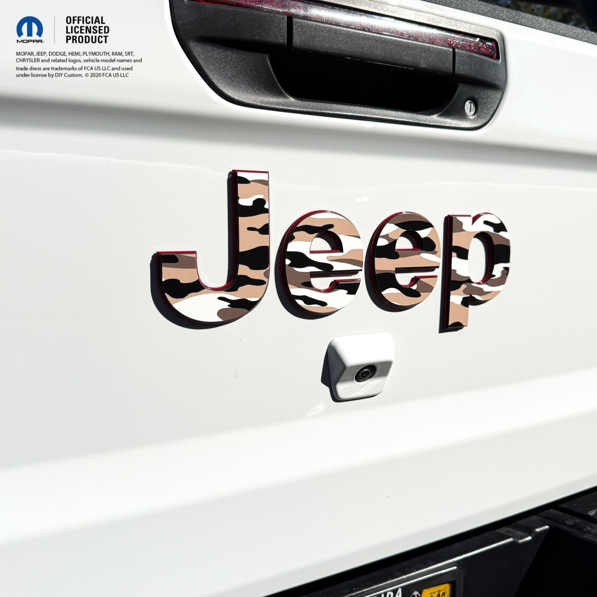 Jeep Emblem Overlay Decals - Gobi Camo - Tiny Wrapz