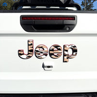 Jeep Emblem Overlay Decals - Gobi Camo - Tiny Wrapz