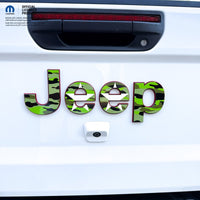 Jeep Emblem Overlay Decals - Green Star Camo - Tiny Wrapz