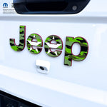 Jeep Emblem Overlay Decals - Green Star Camo - Tiny Wrapz