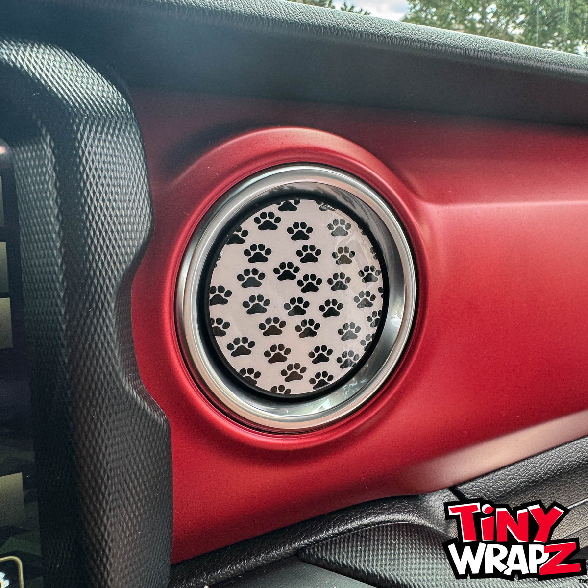 Jeep AC Vent Dog Paws 4 x Decals Fits 2011-2026 Wrangler JK Wrangler JL Gladiator