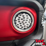 Jeep AC Vent Dog Paws 4 x Decals Fits 2011-2026 Wrangler JK Wrangler JL Gladiator