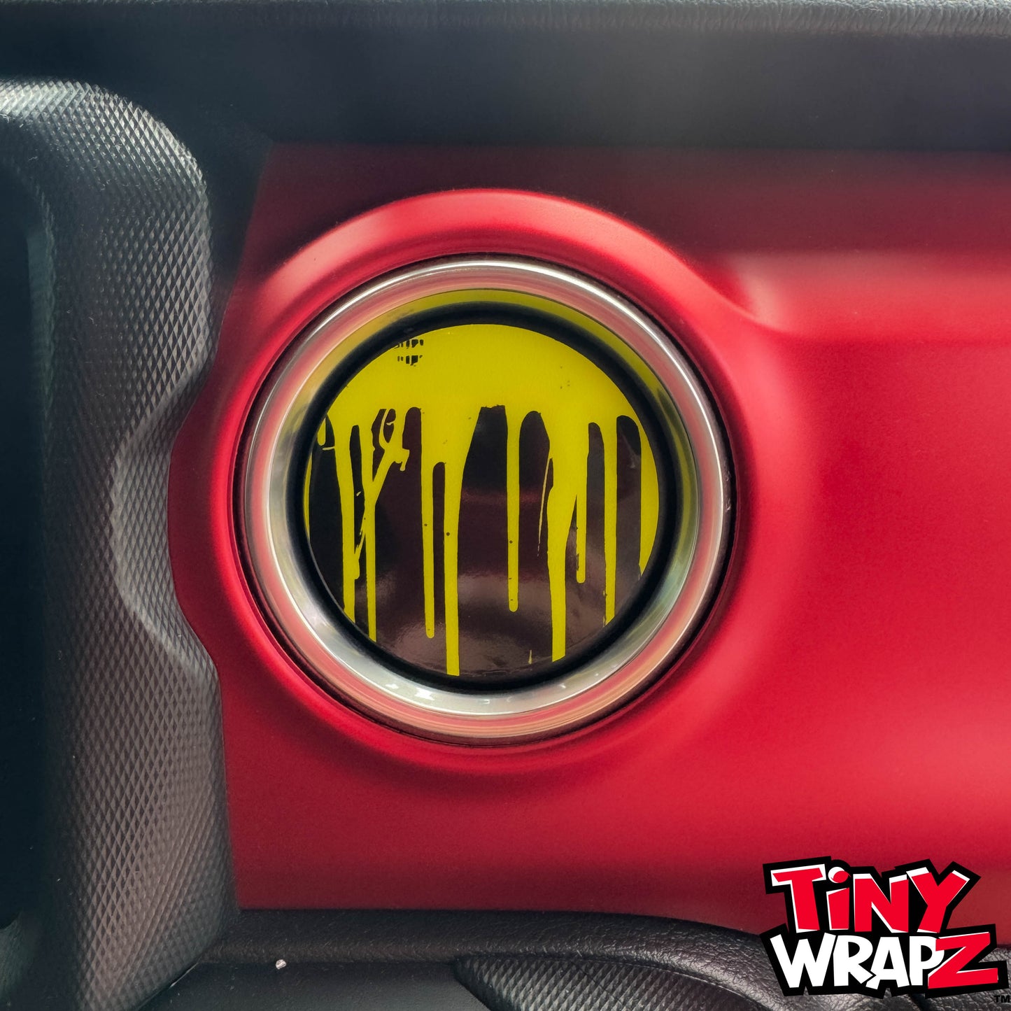 Jeep AC Vent "Dripping Lime Green" 4 x Decals Fits 2011-2026 Wrangler JK Wrangler JL Gladiator