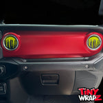 Jeep AC Vent "Dripping Lime Green" 4 x Decals Fits 2011-2026 Wrangler JK Wrangler JL Gladiator